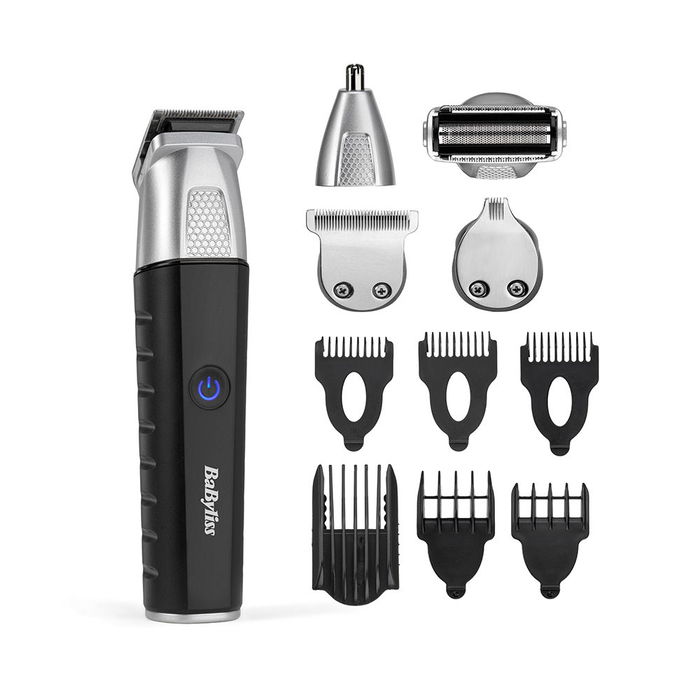 Babyliss Recortadora Multifunción MT812E 11 en 1 Lithium Power - Cuidado Personal Completo, 5 Cabezales Magnéticos, Cuchillas Acero Inoxidable, 4h Uso, Resistente Agua, 1 Unidad