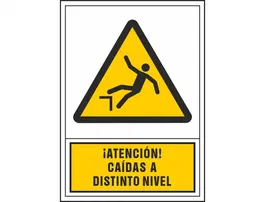Syssa Señal de Advertencia Atencion! Caidas a Distinto Nivel PVC 245x345 mm