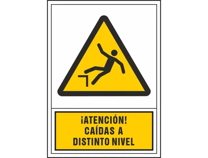 Syssa Señal de Advertencia Atencion! Caidas a Distinto Nivel PVC 245x345 mm