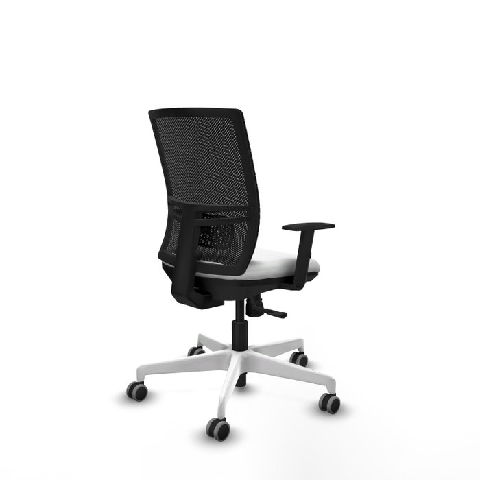 PIQUERAS Y CRESPO Silla de oficina Yunquera con mecanismo Sincro, Blanco y Negro