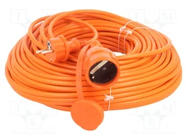 KEL Prolongador de alimentación H05VV-F 3G1,5mm2 50m Naranja