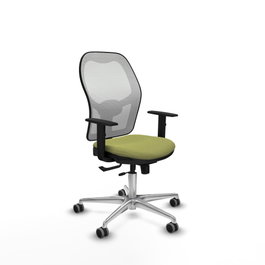 PIQUERAS Y CRESPO Silla de oficina Jorquera Verde Oliva con Malla Blanca