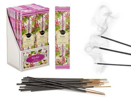 Acorde 20 Barras de Incienso Violeta Aroma 20 cm x 5.5 cm x 2 cm (Set de 36)