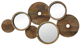 DKD Home Decor Espejo de Pared con Marco de Mango Natural 103x58 cm