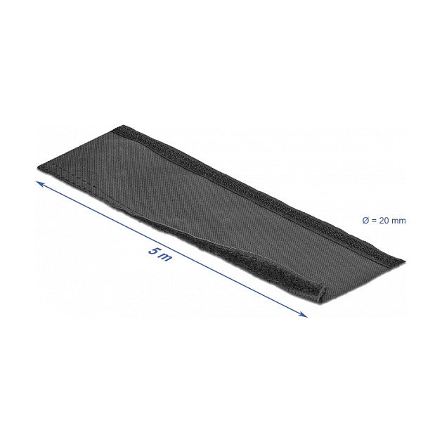 DeLOCK Manga tejida con cierre de gancho y lazo resistente al calor 5 m x 20 mm negro DeLOCK Manga tejida con cierre de gancho y lazo resistente al calor 5 m x 20 mm negro