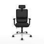 PIQUERAS Y CRESPO Silla de oficina Haches con mecanismo Sincro/Traslack, Negro