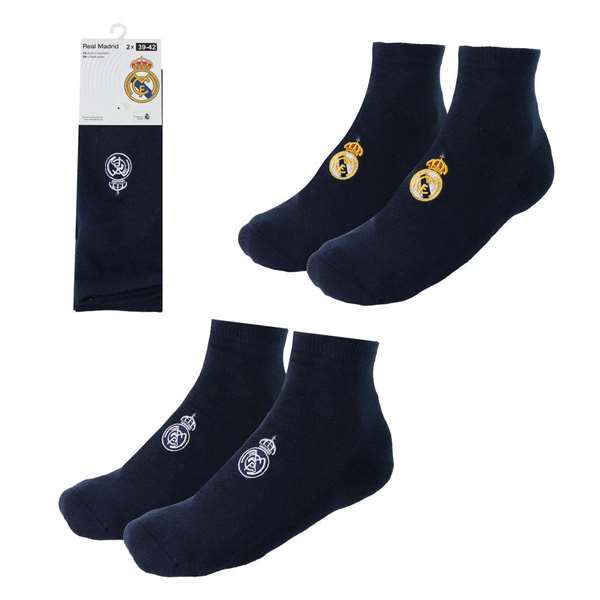 Real Madrid Pack Calcetines 2 Piezas Talla Única 35-38, 8.0 x 23.0 x 2.5 cm, Color Dark Blue Real Madrid Pack Calcetines 2 Piezas Talla Única 35-38, 8.0 x 23.0 x 2.5 cm, Color Dark Blue
