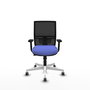 PIQUERAS Y CRESPO Silla de oficina Yunquera con mecanismo Sincro/Traslack, Azul claro y Negro