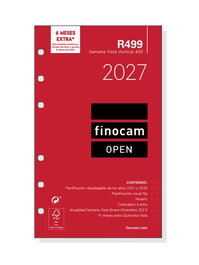 FINOCAM Recambio de Agenda Anual 2027 R499 OPEN 400 91x152 mm