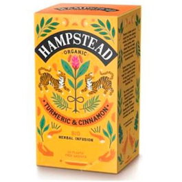 HAMPSTEAD Infusión Cúrcuma Canela 20 Sobres Bio Ecológica Vegana