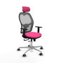 PIQUERAS Y CRESPO Silla de oficina Jorquera Rosa y Gris