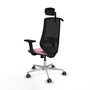 PIQUERAS Y CRESPO Silla de oficina Mardos con mecanismo Sincro, Rosa y Negro