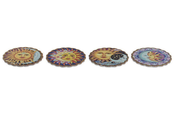 DKD Home Decor Salvamanteles Sol Luna Multicolor 20x20x0,7 cm DKD Home Decor Salvamanteles Sol Luna Multicolor 20x20x0,7 cm