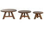 DKD Home Decor Mesa Centro Indo minimal 24 Set de 3 Teca reciclada 80 x 45 x 80 cm