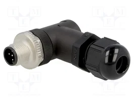 LAPP Conector M12 de 5 pines macho, angular, IP67