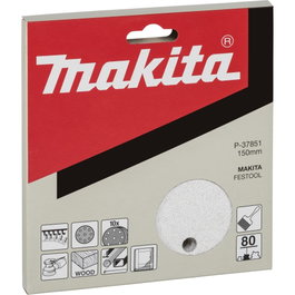 Makita Discos de lijado 150 mm Grano 80 de 10 unidades