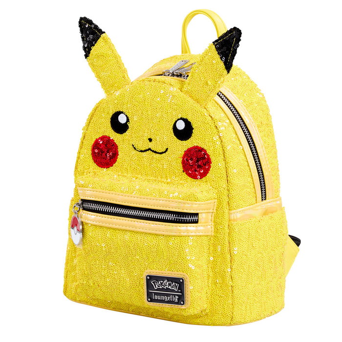 Loungefly Mochila Pikachu Pokemon 26cm Piel Vegana Lentejuelas Loungefly Mochila Pikachu Pokemon 26cm Piel Vegana Lentejuelas