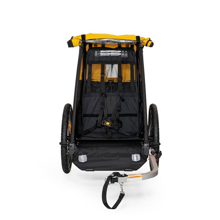 Burley Bee Remolque Original para Bicicletas para Niños, Arnés 5 Puntos, Protección UV, 1 Asiento, 34 kg, 20"