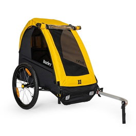 Burley Bee Remolque Original para Bicicletas para Niños, Arnés 5 Puntos, Protección UV, 1 Asiento, 34 kg, 20"