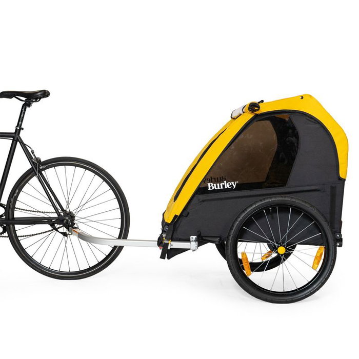 Burley Bee Remolque Original para Bicicletas para Niños, Arnés 5 Puntos, Protección UV, 1 Asiento, 34 kg, 20"