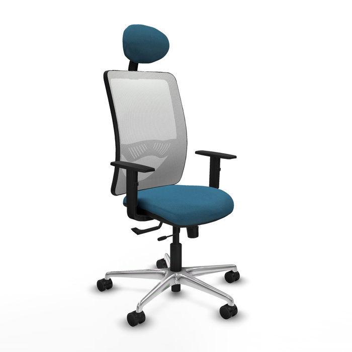 PIQUERAS Y CRESPO Silla de oficina Zulema Verde petróleo y Blanco PIQUERAS Y CRESPO Silla de oficina Zulema Verde petróleo y Blanco