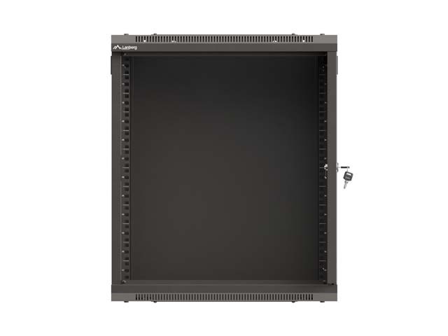 Lanberg Armario Rack 12U 540x350 Negro con Puertas de Cristal