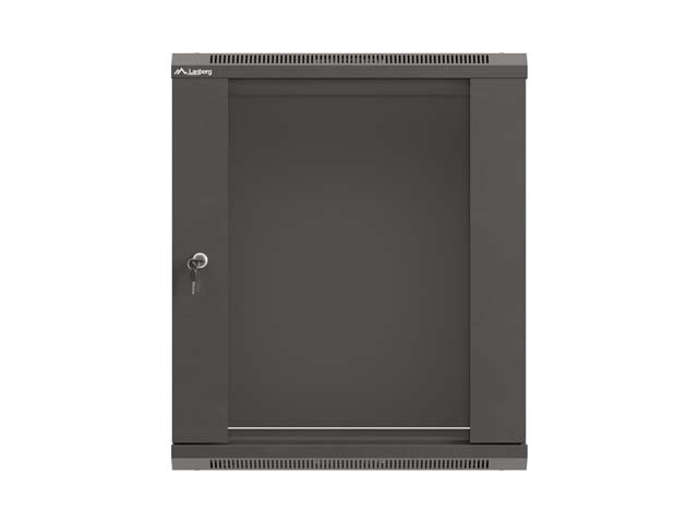 Lanberg Armario Rack 12U 540x350 Negro con Puertas de Cristal