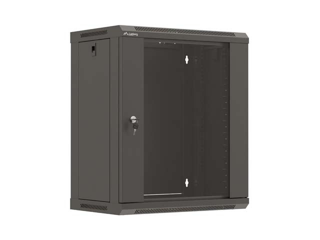 Lanberg Armario Rack 12U 540x350 Negro con Puertas de Cristal