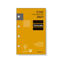Finocam Recambio de Agenda Anual 2027 C197 Classic 601
