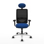 PIQUERAS Y CRESPO Silla de oficina Zulema Azul y Negro con mecanismo Sincro