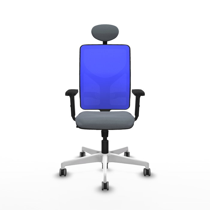 PIQUERAS Y CRESPO Silla de oficina Motilla con mecanismo Sincro, Gris y Azul