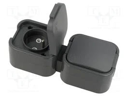 ABEX Tomacorriente de alimentación AC gris 16A 250V AC