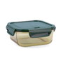 Bidasoa Recipiente Cuadrado Hermético Vidrio Infinity Amarillo 110 cL