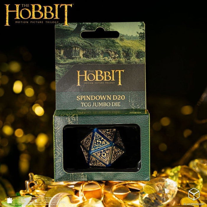Q Workshop El Hobbit Spindown Jumbo Dado Aether TCG D20