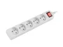 Lanberg Regleta PS1-05E-0150-W con 5 enchufes franceses, 1,5 m, blanco