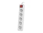 Lanberg Regleta PS1-05E-0150-W con 5 enchufes franceses, 1,5 m, blanco