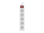 Lanberg PS1-05E-0150-W Regleta de 5 Salidas AC, 1,5 m, Blanco