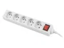 Lanberg PS1-05E-0150-W Regleta de 5 Salidas AC, 1,5 m, Blanco