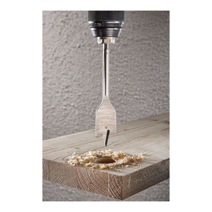 Wolfcraft Broca de Pala, Vástago Hexagonal, Ø20x152 mm, Acero Templado, Vástago 1/4"