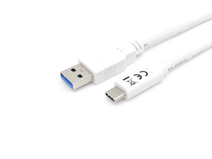 Equip 128364 Cable USB 3.2 Gen 1 Tipo C a USB-A Macho, Velocidad 5 Gbps, Carga 3A, Longitud 1 m, Color Blanco Equip 128364 Cable USB 3.2 Gen 1 Tipo C a USB-A Macho, Velocidad 5 Gbps, Carga 3A, Longitud 1 m, Color Blanco