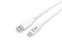Equip 128364 Cable USB 3.2 Gen 1 Tipo C a USB-A Macho, Velocidad 5 Gbps, Carga 3A, Longitud 1 m, Color Blanco
