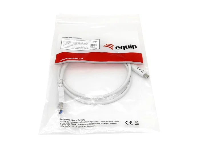 Equip 128364 Cable USB 3.2 Gen 1 Tipo C a USB-A Macho, Velocidad 5 Gbps, Carga 3A, Longitud 1 m, Color Blanco Equip 128364 Cable USB 3.2 Gen 1 Tipo C a USB-A Macho, Velocidad 5 Gbps, Carga 3A, Longitud 1 m, Color Blanco