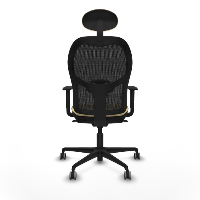 PIQUERAS Y CRESPO Silla de oficina Jorquera con mecanismo Sincro, Crema y Negro PIQUERAS Y CRESPO Silla de oficina Jorquera con mecanismo Sincro, Crema y Negro