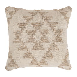 Cojín Blanco Natural Lana-Algodón 60 X 60 cm