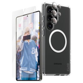 PanzerGlass Flagship 3-in-1 Bundle Protector de Pantalla de Vidrio Templado para Samsung Galaxy S25 Ultra, Aplicación en Seco sin Burbujas con Kit de Limpieza