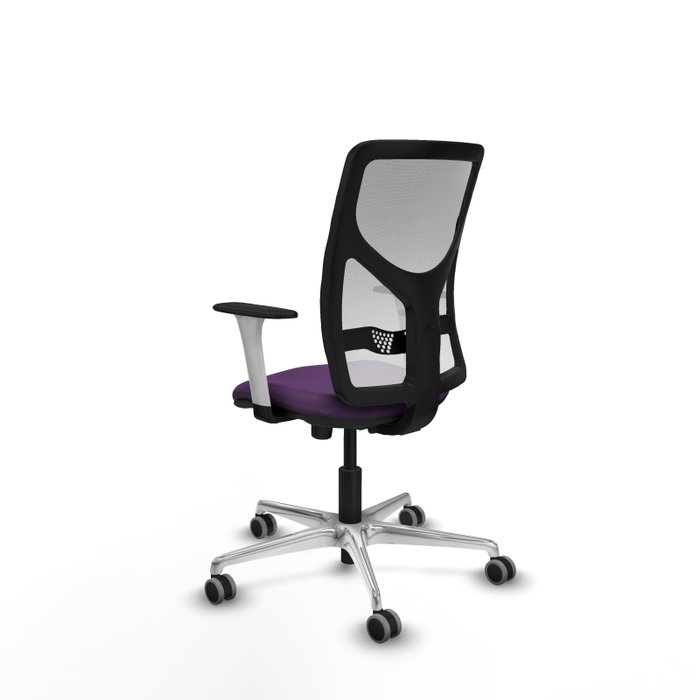 PIQUERAS Y CRESPO Silla de oficina Motilla con mecanismo Sincro, Morado y Blanco