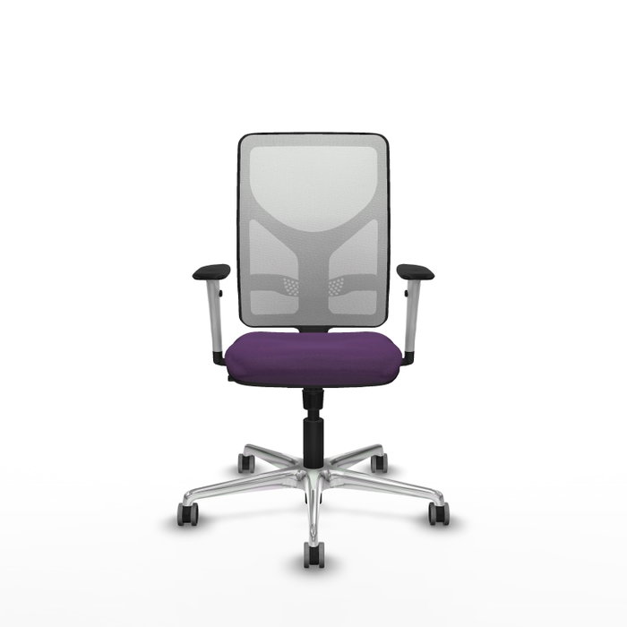 PIQUERAS Y CRESPO Silla de oficina Motilla con mecanismo Sincro, Morado y Blanco