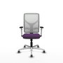 PIQUERAS Y CRESPO Silla de oficina Motilla con mecanismo Sincro, Morado y Blanco
