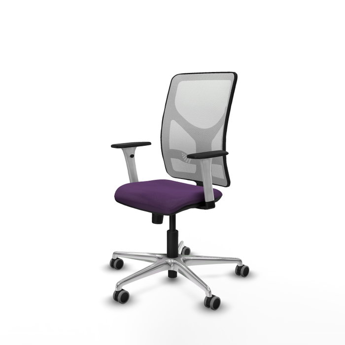 PIQUERAS Y CRESPO Silla de oficina Motilla con mecanismo Sincro, Morado y Blanco