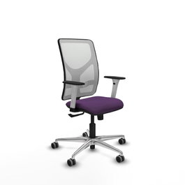 PIQUERAS Y CRESPO Silla de oficina Motilla con mecanismo Sincro, Morado y Blanco